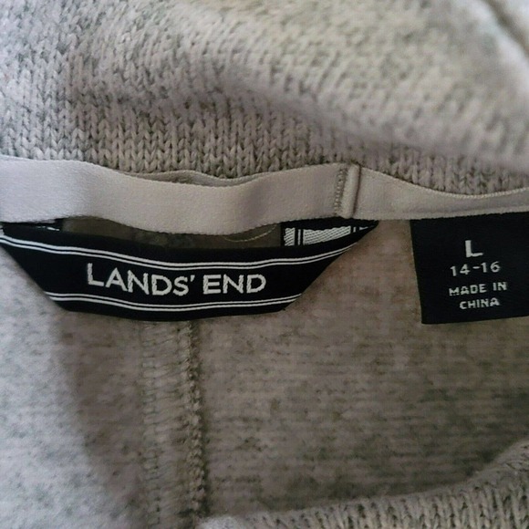 Lands End Jacket Womens Large 14/16 Gray Full Zip‎ Pockets Casual Neutral - Picture 6 of 6